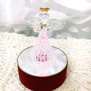 Lighted Crystal Like Acrylic Angel VTG